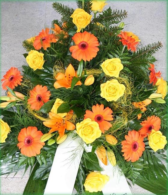 Rosen u. Gerbera orange/gelb - Bestellnr. G 307