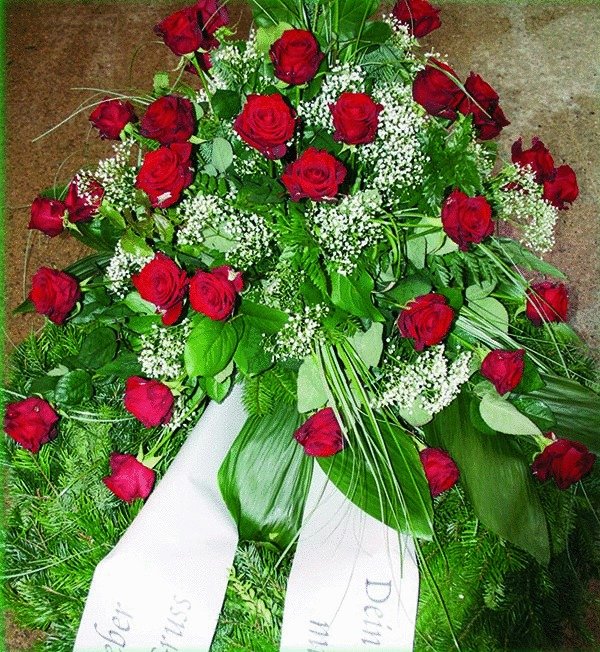 Rosen mit Weiß und Grün - Bestellnr. K 612